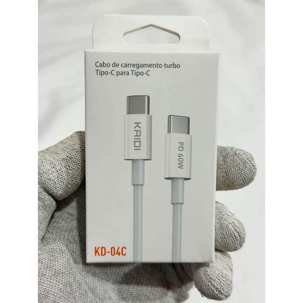 Cabo turbo Tipo-C 60W Kaidi para Carregamento