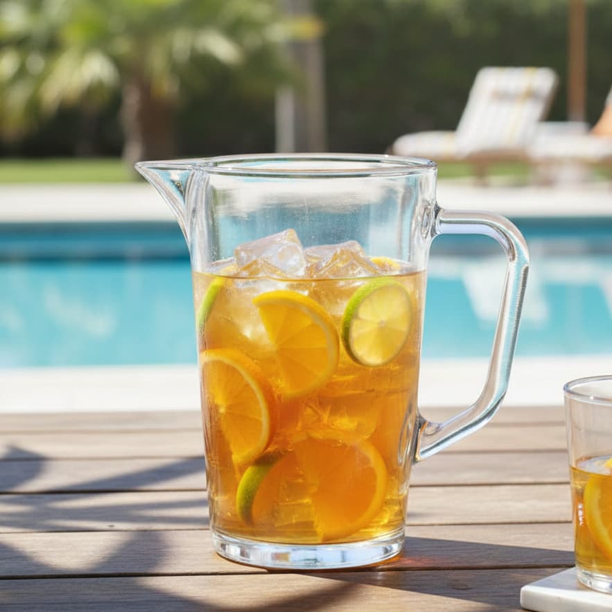Jarra Vidro Mix Suco Água Bebidas Transparente Resistente Cozinha Mesa 1,2L Ruvolo