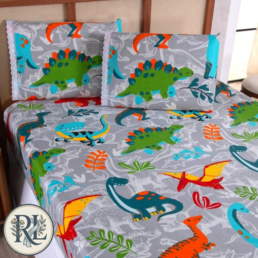 Kit Jogo de Cama Queen 3 Peças Com Elástico Canto 30cm