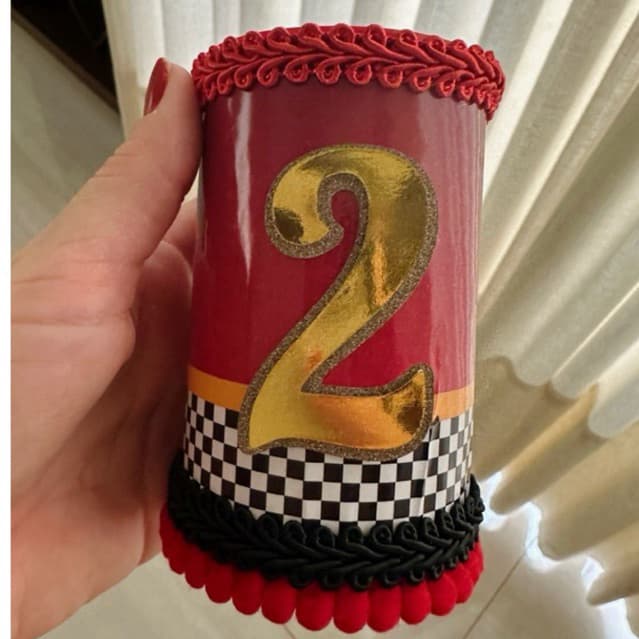 NÚMERO PARA COFRINHO 5,5CM PAPEL DOURADO - COFRINHO PERSONALIZADO