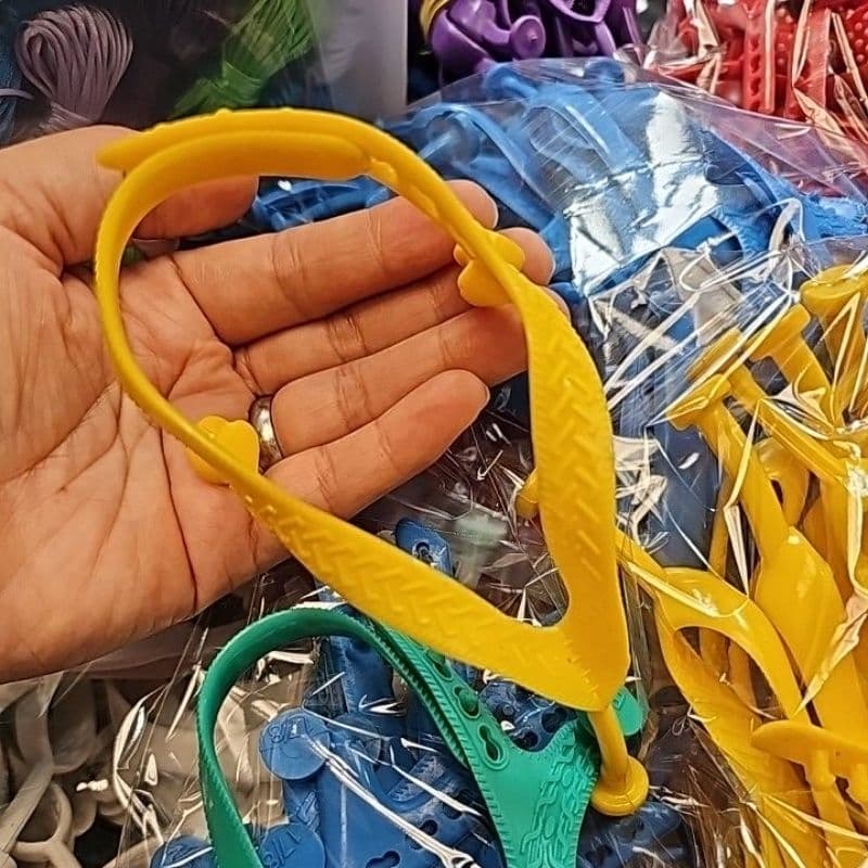 kit 10 pare de correias tiras baby para chinelos infantil