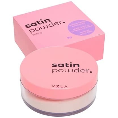 Vizzela Pó Facial Com Cor Satin Powder Acetinado Textura Ultrafina À Prova d´Àgua 10g