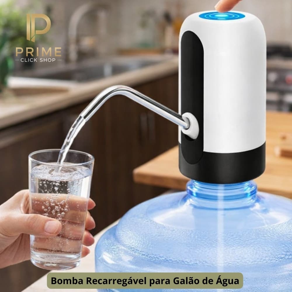Bomba Eletrica Para Galao De Agua Recarregavel USB Bebedouro Automatico Suporte Garrafao Universal