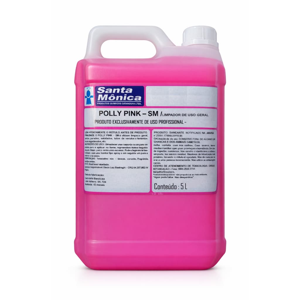 Polly Pink SM 5L Limpador Multiuso Profissional Desengordurante | Limpa Estofado Banco Carro Painel