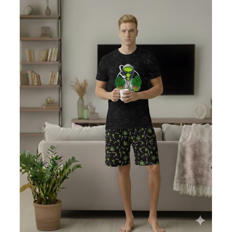pijama masculino personalizado curto suede premium  conjunto de dormir
