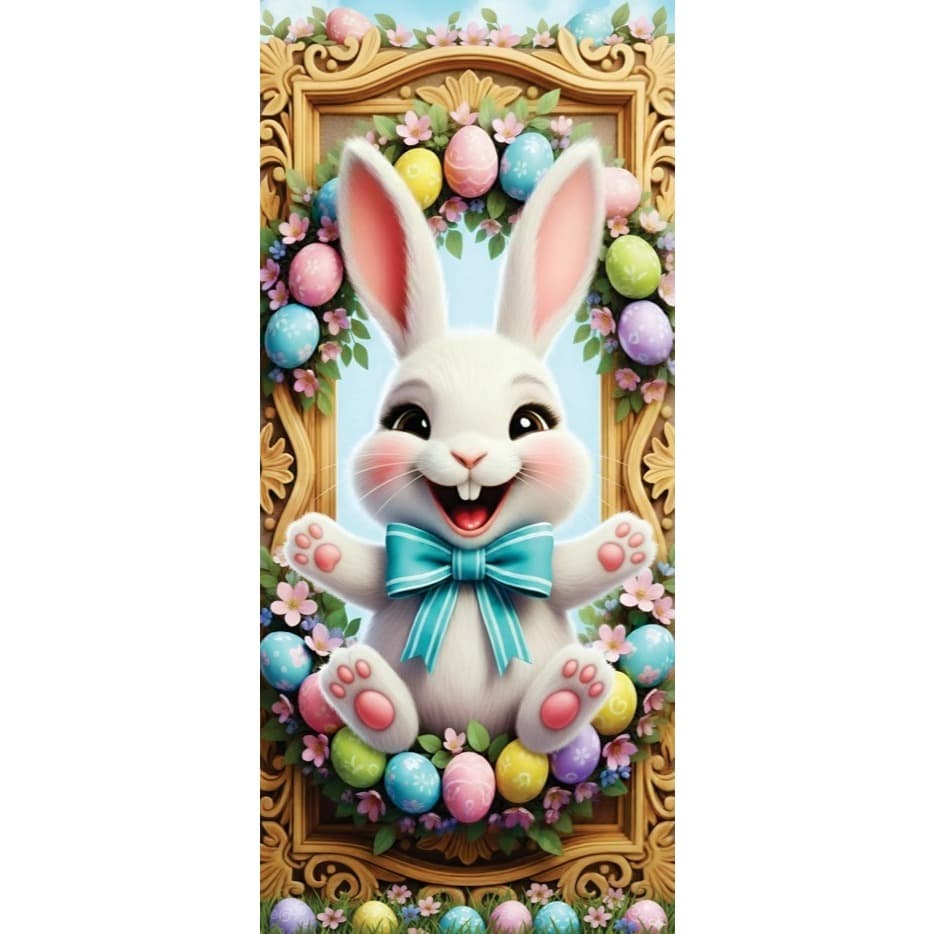 Capa de Porta Decorativa Páscoa C/ Elástico 0,90cm x 2,10m