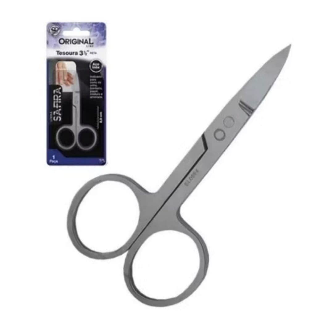 Tesoura Unha Pontas Curvas Corte Preciso e Ergonomia 8,8 cm- Original Line