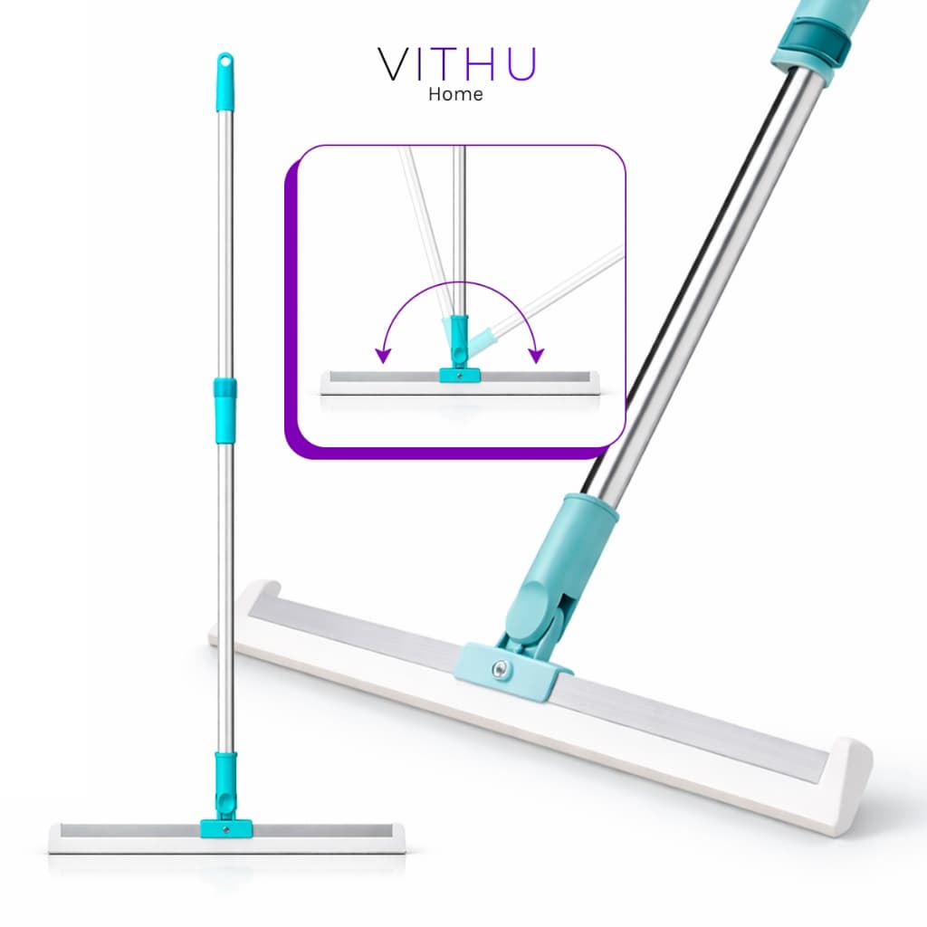 Rodo Mágico Multiuso Vithu Flexivel Cabo Aluminio e Silicone Limpeza Chão Vidro Resistente Grande Premium