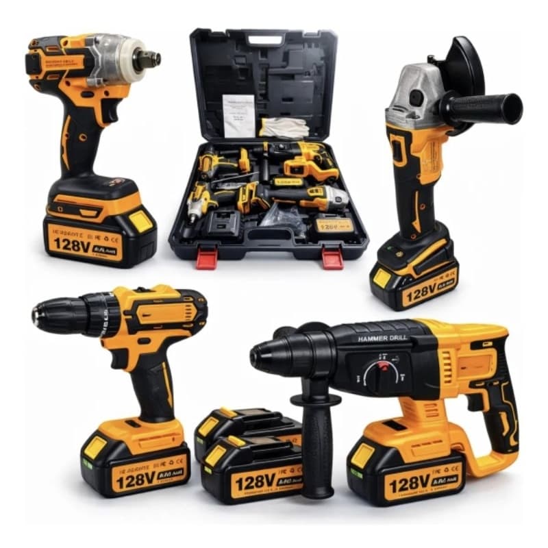 Kit de Ferramentas Oivida 4 em 1 - 128V Sistema Brushless Profissional