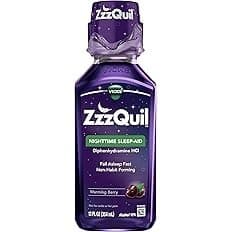 Liquido Zzzquil Vicks Nighttime Sleep 50mg - Importado Eua W Warming Berry - Frutas Vermelhas