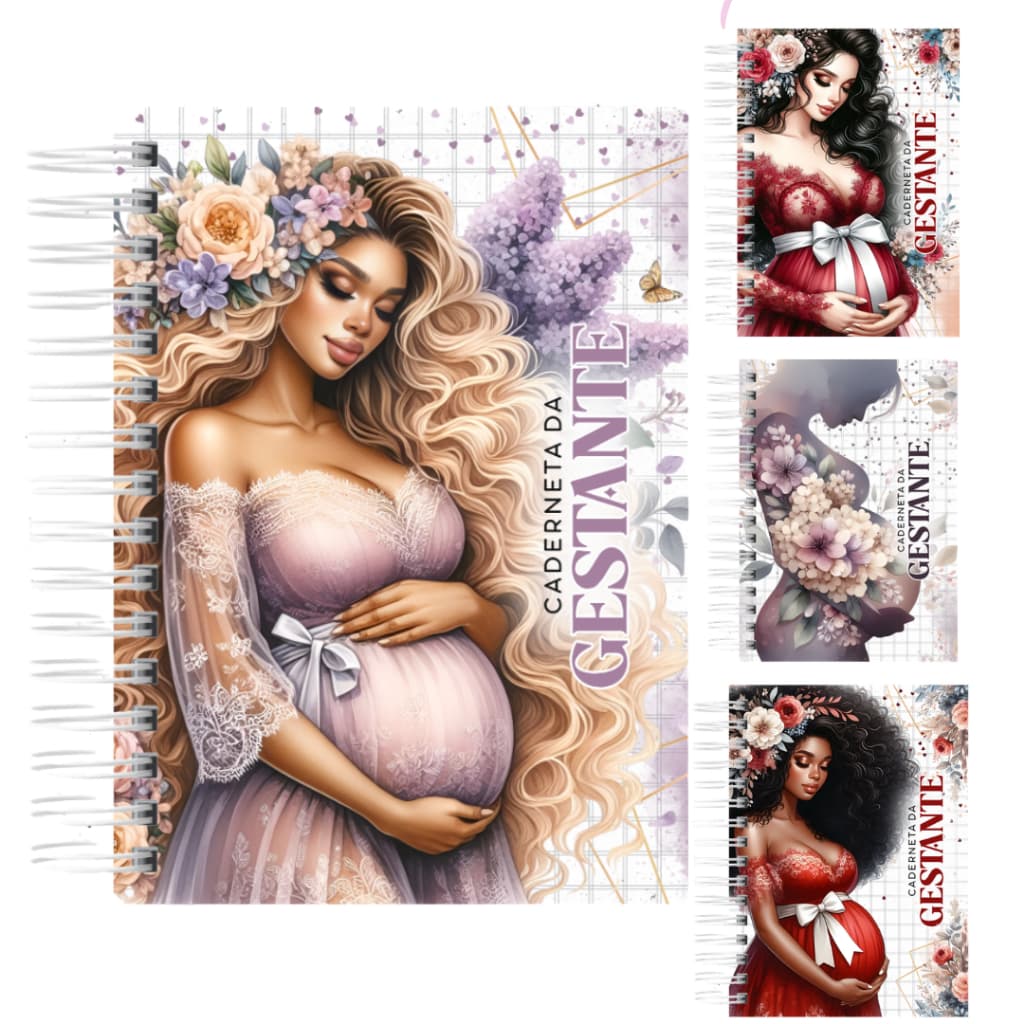 Caderneta de Gestante Personalizada – Diário da Gravidez Completo- Com nome