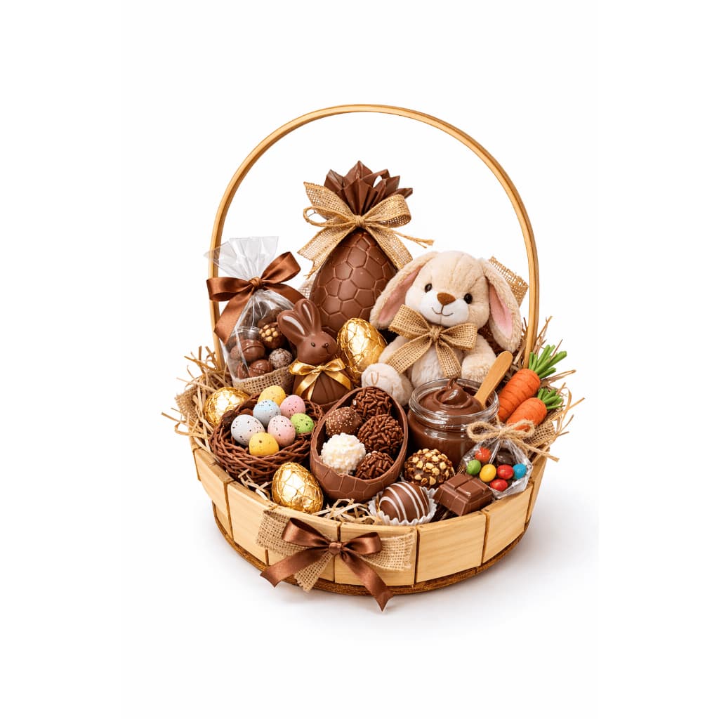 Kit com 4/6/8 cestas redonda madeira pinus Pácoa Dia das Mães Namorados Café da Manhã25 cm Fraldeira