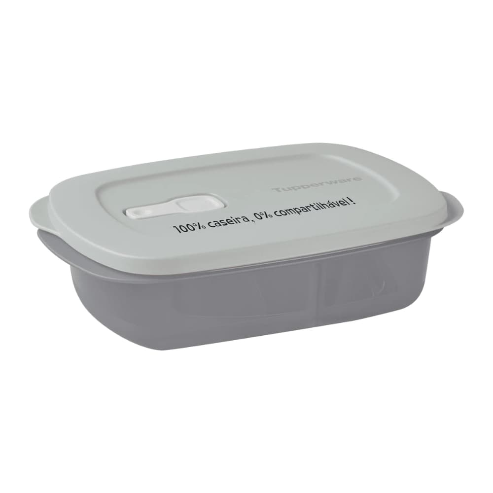 Pote para Micro-Ondas Marmita  Tupperware 1L Cristalwave com Divisórias