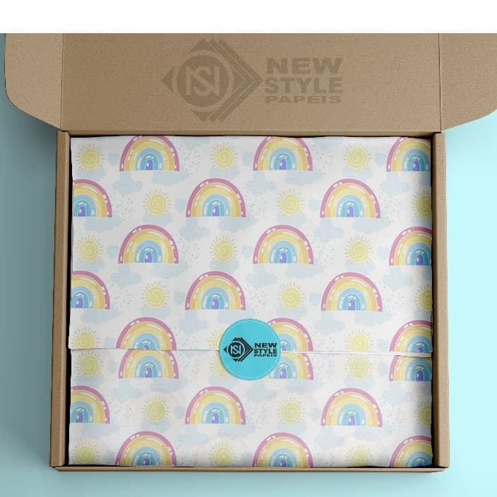Papel de seda Premium 35x50 cm ARCO-ÍRIS