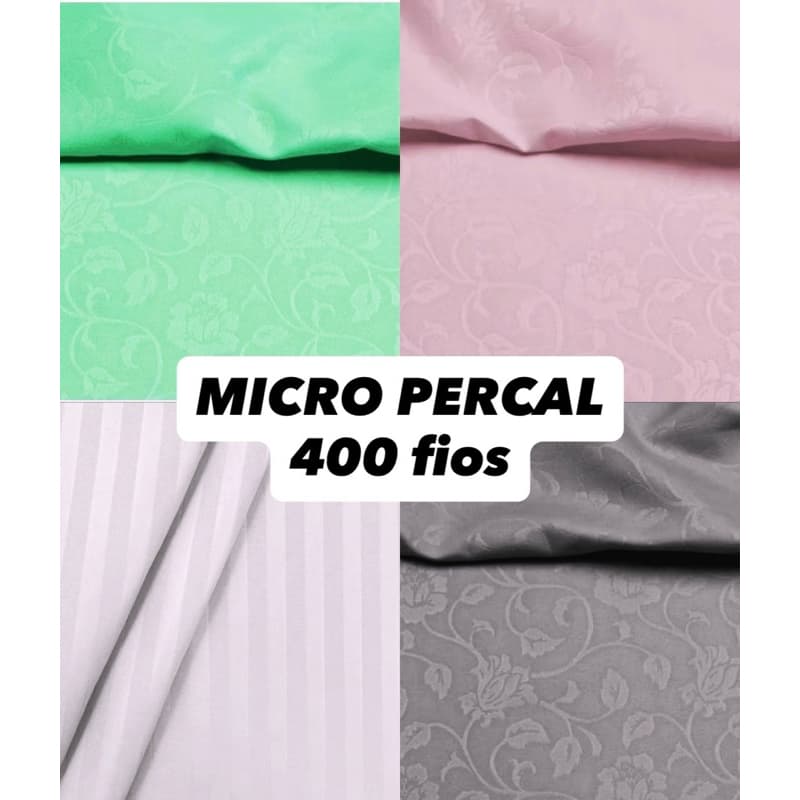 Tecido micro Percal 400 fios Flex Embossed com arabesco e listrado – Toque Macio com Relevo 2,55 Largura