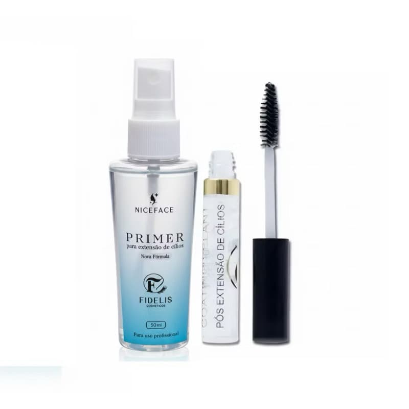 Fidelis Kit Selante Incolor + Primer Extensão De Cílios Profissional