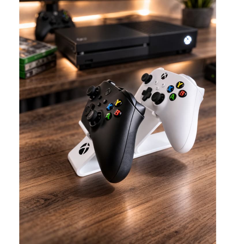 Suporte Duplo para Controle Xbox | Organizador Gamer Premium
