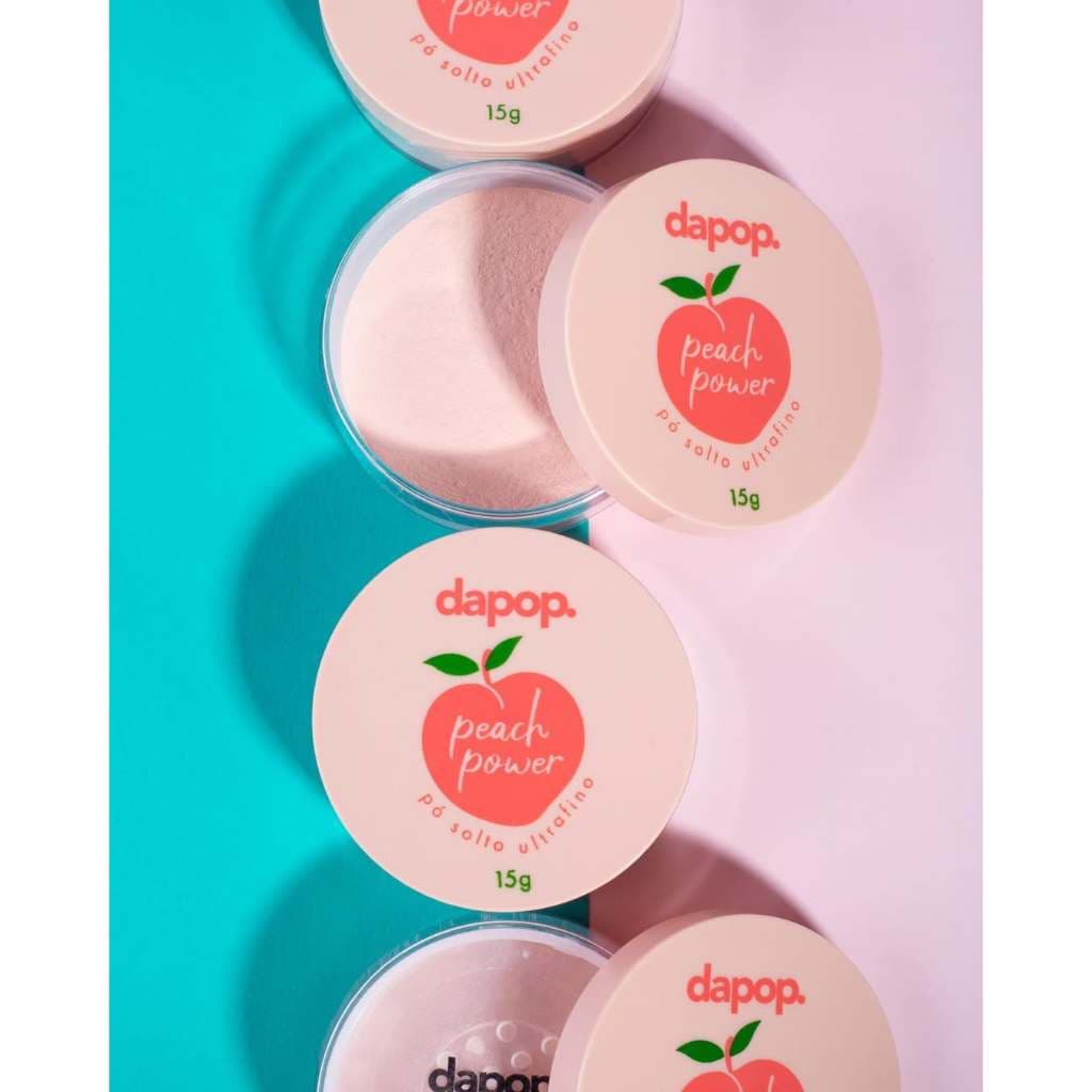 Kit com 6 unidades Pó Solto Ultrafino Peach Power – Dapop