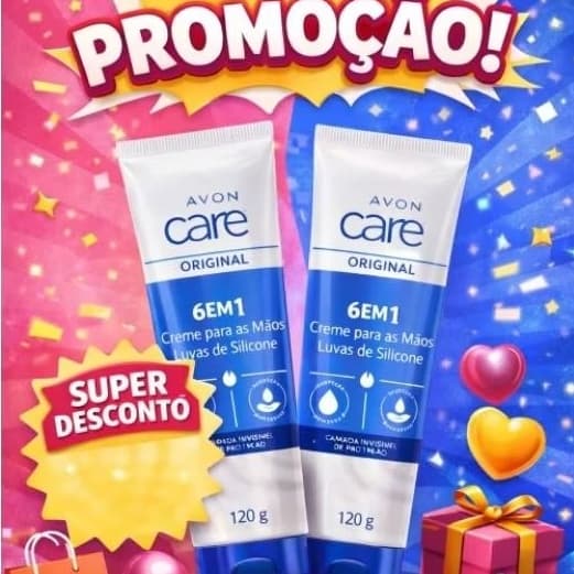 Kit 2 Luvas de Silicone Avon Creme de mãos 120g