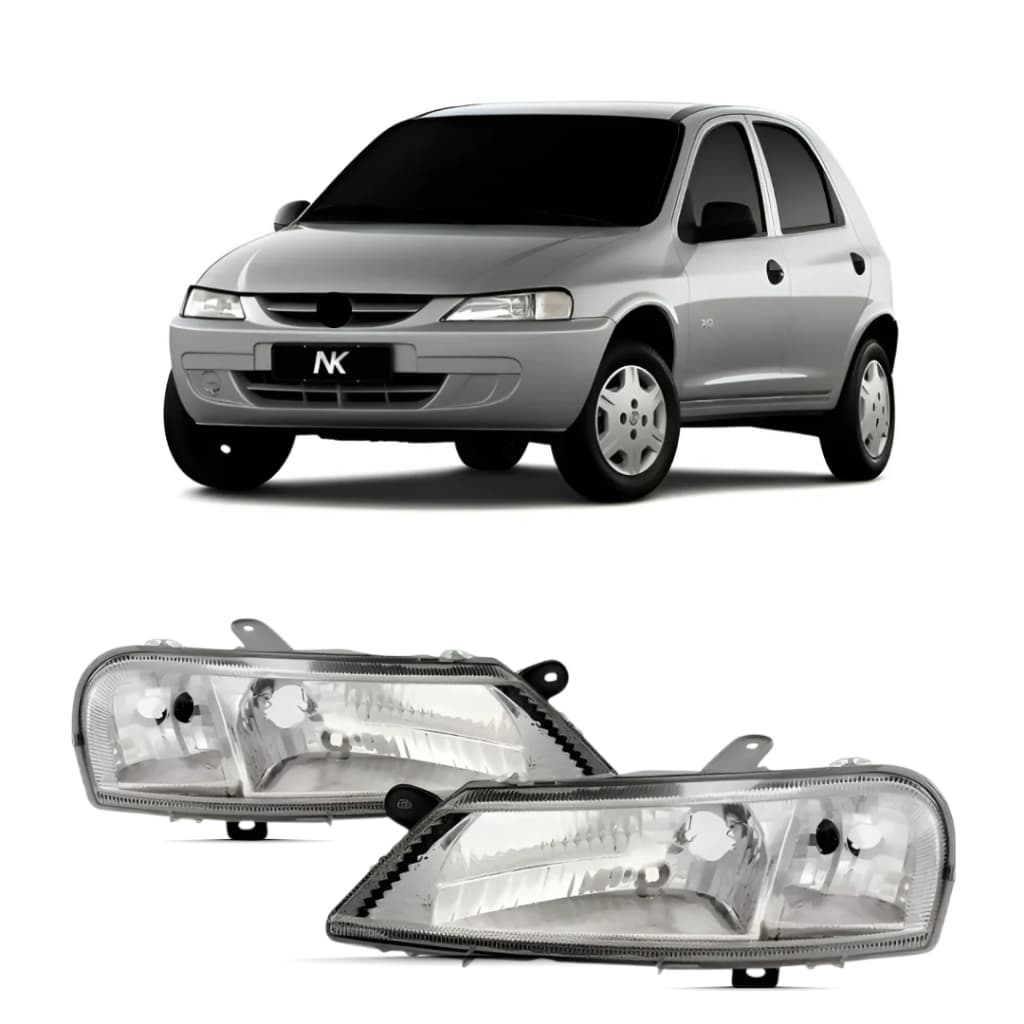 Par/Un Farol Dianteiro Celta 2000 2001 2002 2003 á 2006 Cromado FAROLETE MILHA NEBLINA INFERIOR