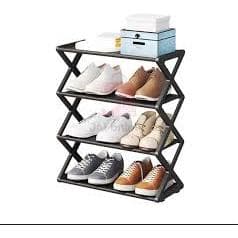 Sapateira Prateleira Sanfonada 4 Andares Organizadora Plástico Multiuso Sapatos Livros Brinquedos