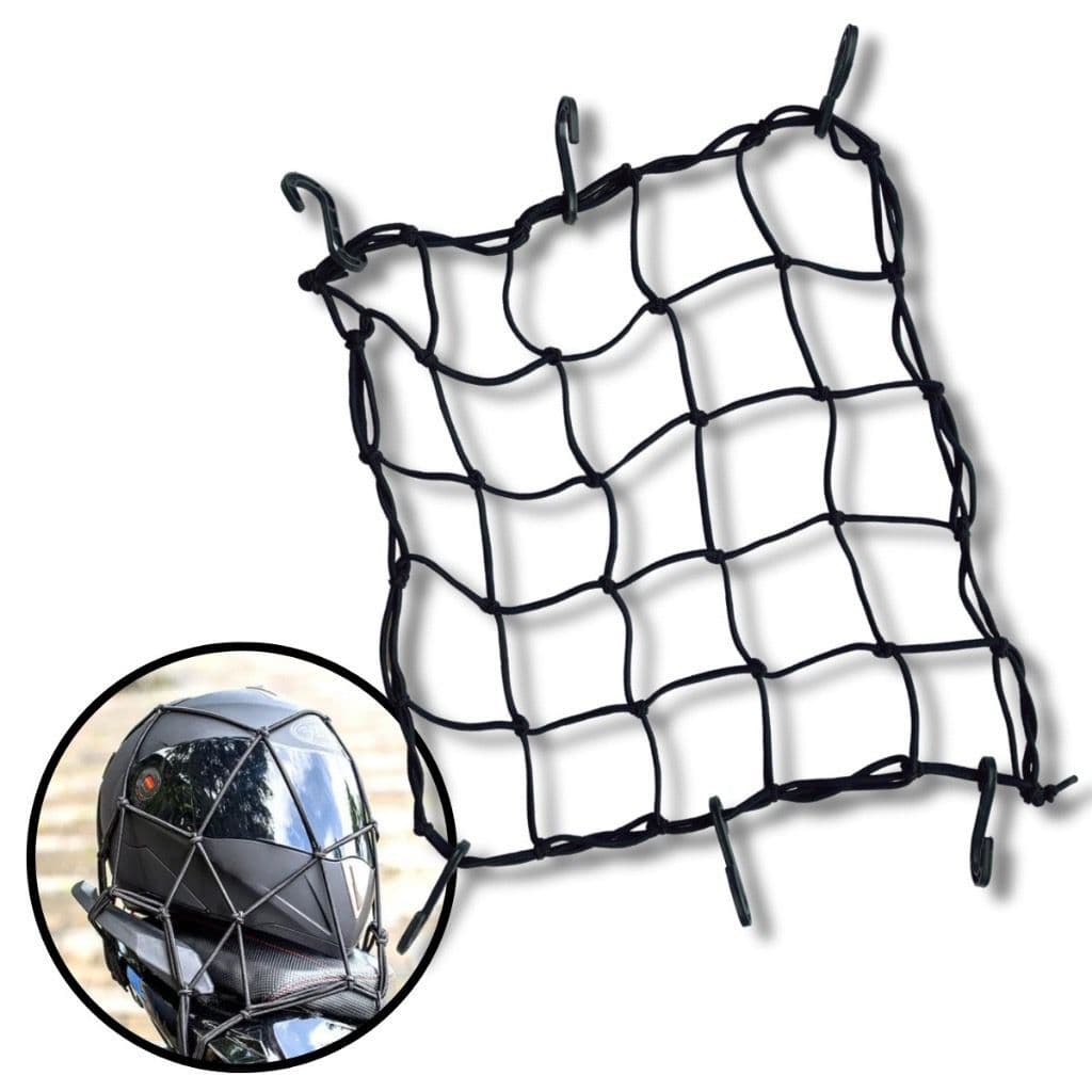 Rede Moto Elastico Aranha Grande 40x40 Motocicleta Bike Moto Teia Para Moto Redinha de Bicicleta