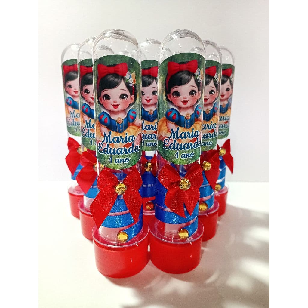Tubete Decorado Personalizado Branca de Neve