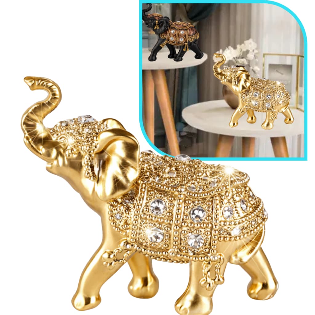 Elefante Indiano  Decorativo em Resina  Simbolo Sabedoria etc