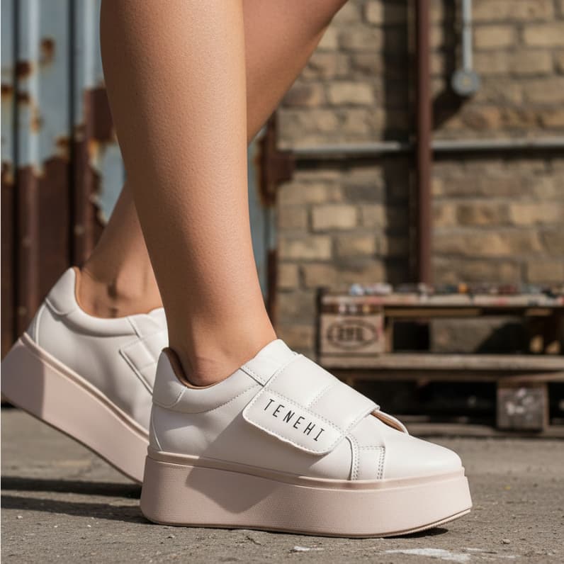 Tênis Feminino Plataforma Casual Sola Alta Salto Grosso Confortavel Original Sapato Tenehi