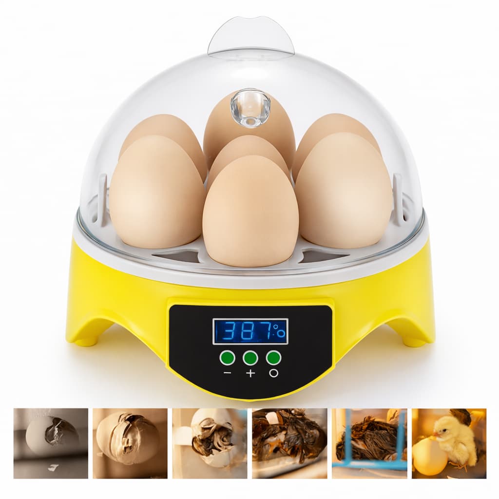 Mini Chocadeira Ovos Galinha Pato Semi Automática Incubadora