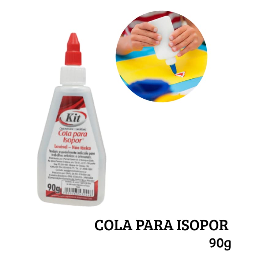Cola Para Isopor 90g - Artesanato | Papelaria | Material Escolar E Para Artes - Kit