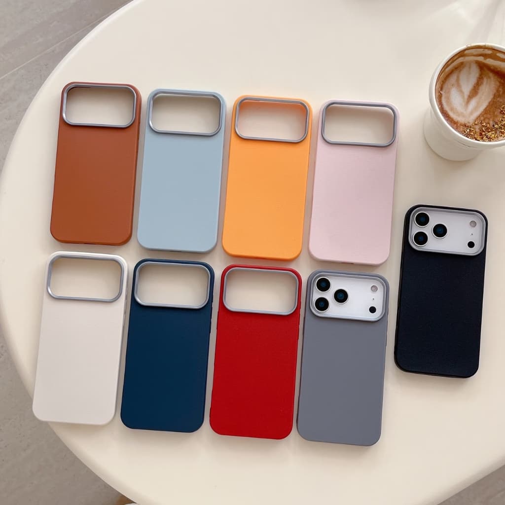 Capa Capinha Iphone 17 Pro Max Premim Interior Aveludada Acabamento Fino Impressão Do Logo d Alta Qualidade Várias Cores