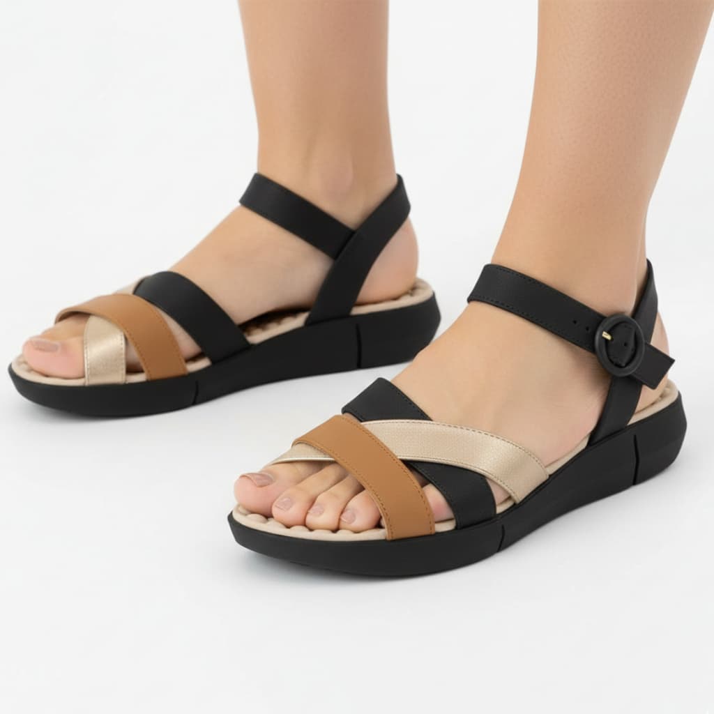 andália Modare Feminina Conforto Estilo Casual — Cores Neutras, Palmilha Macia e Design Moderno