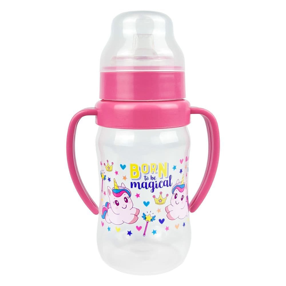 Super Copo Treinamento 300ml C/ Alça e Bico Flexível Little Unicórnio BabyGo