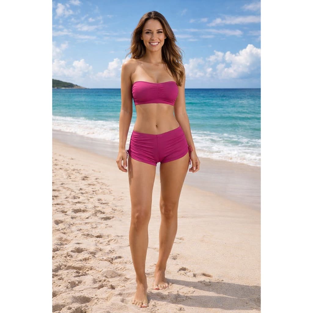 Sunquini Calcinha Shorts Cordinha Biquíni