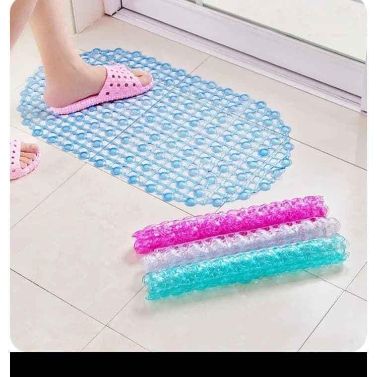 Tapete Antiderrapante Para Box Banheiro 61x32cm PVC Resistente Colorindo Fácil de limpar Aumenta sua segurança Confortáv