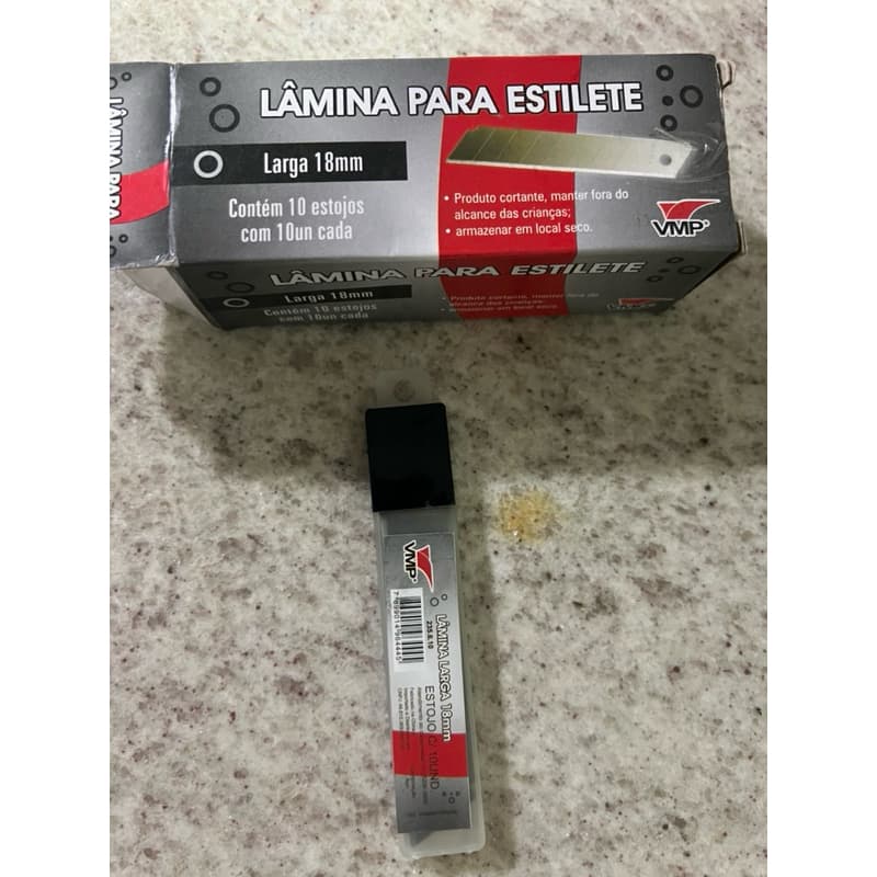 LAMINA DE ESTILETE 18MM COM 10 LÂMINAS