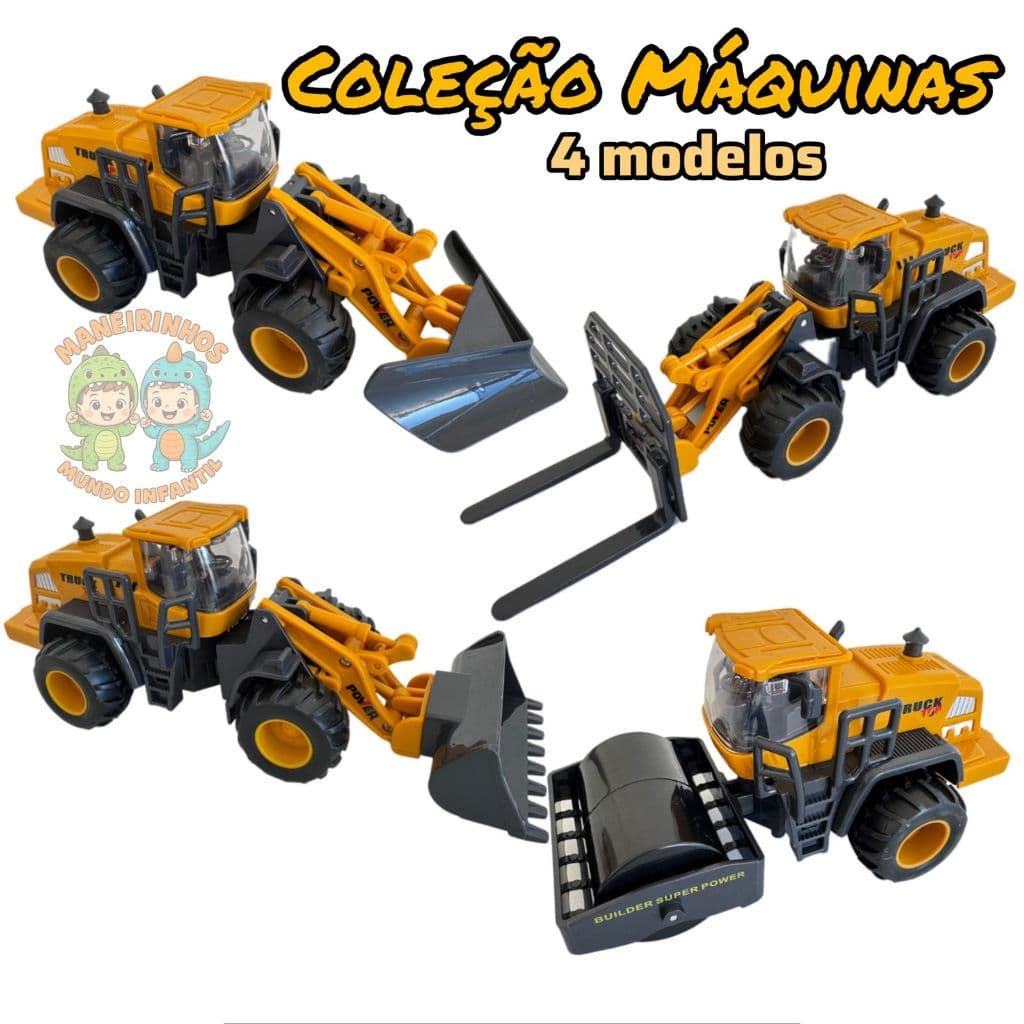 Maquinas de Construção Infantil Fricção Escala 1:55 Veículos Pesados Brinquedo Educativo -trator-colecionavel carro