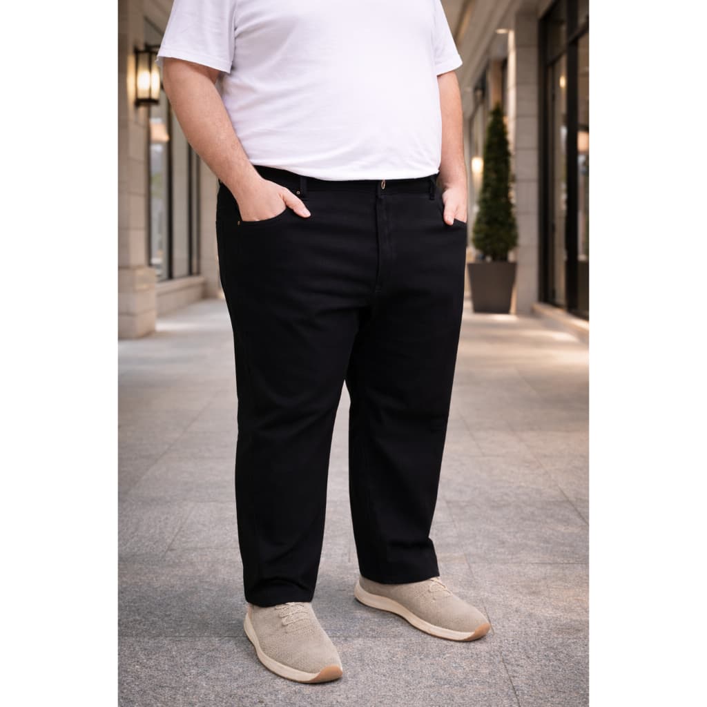 Calça Jeans Masculina Plus Size Premium com Elastano Modelagem Tradicional