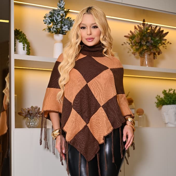 Blusa Feminina De Frio Tricot Blusa De frio Poncho