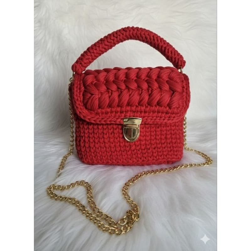 Bolsa bag luxo em crochê
