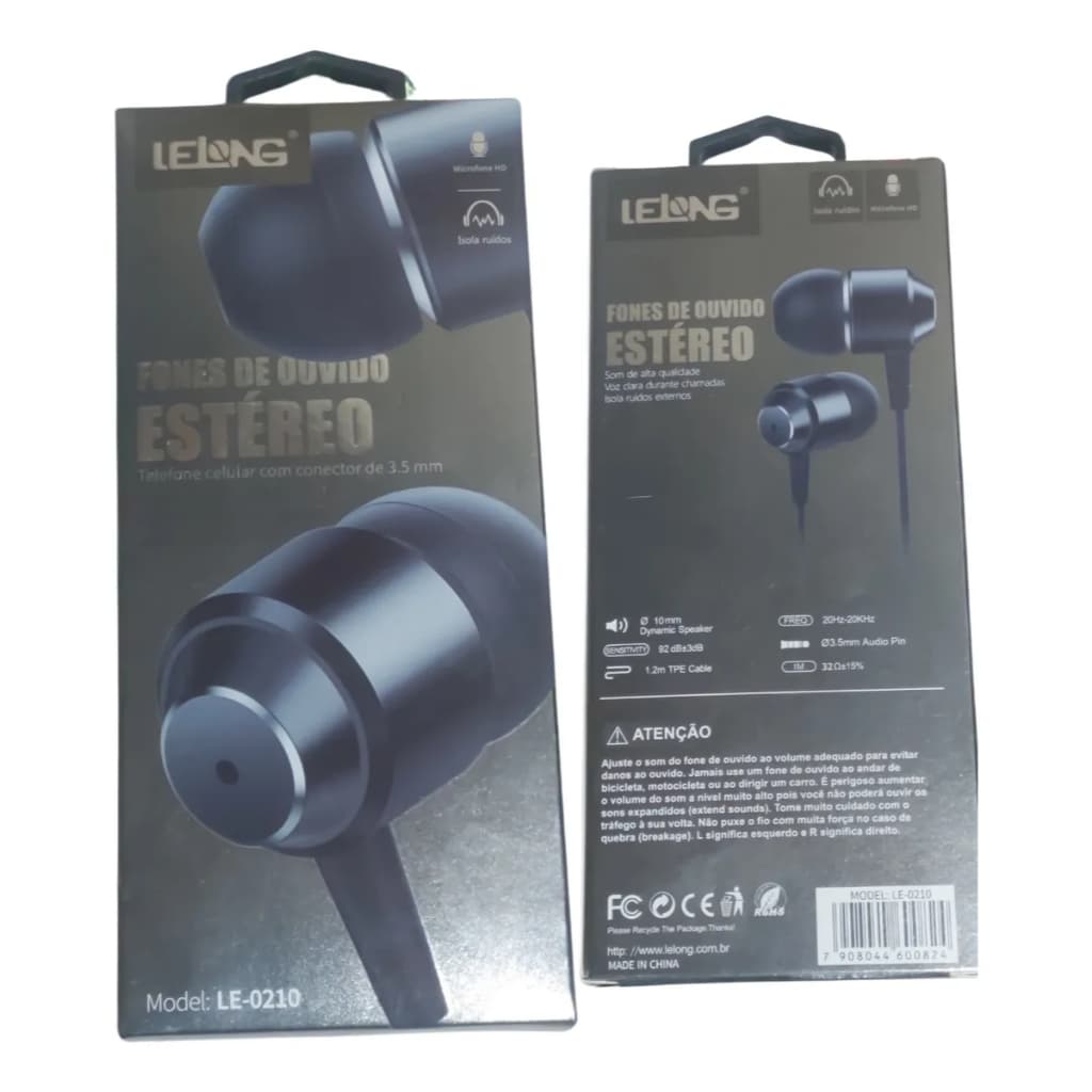 Fone de Ouvido Com Fio P2 Lelong 0210 - Som em Alta Qualidade!