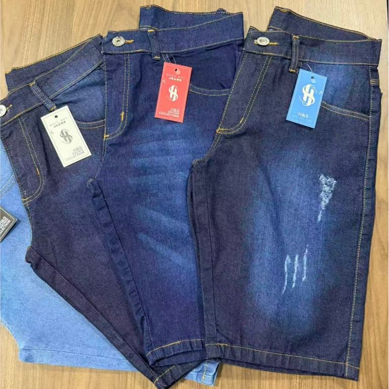 Kit Com 4 Bermuda Jeans Masculina Alta Qualidade Original Varias Cores