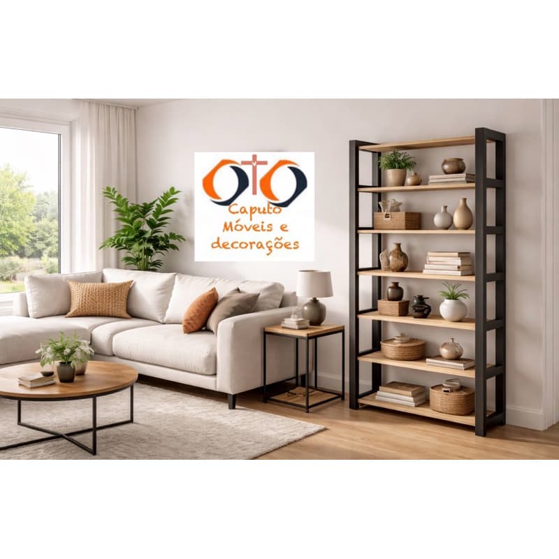 Sapateira Decoração Industrial Madeira Rústica De 7 Prateleiras