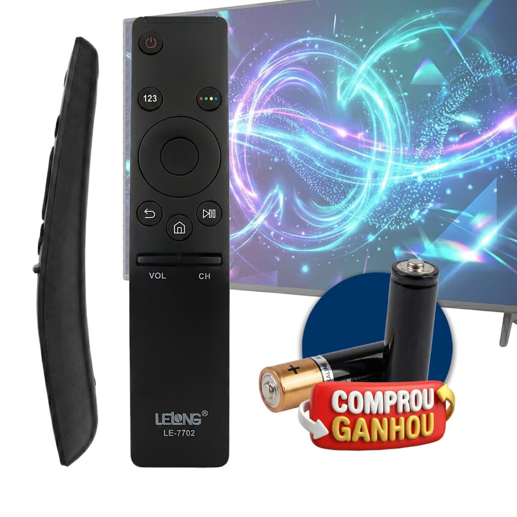 Controle Remoto  Smart TV 4K Compatível Samsung UN40KU6000GXZD / UN40KU6000G
