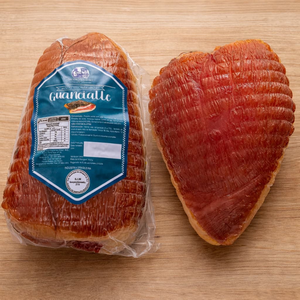 Guanciale Bochecha Suína Maturada Salumeria Dom Aloísio