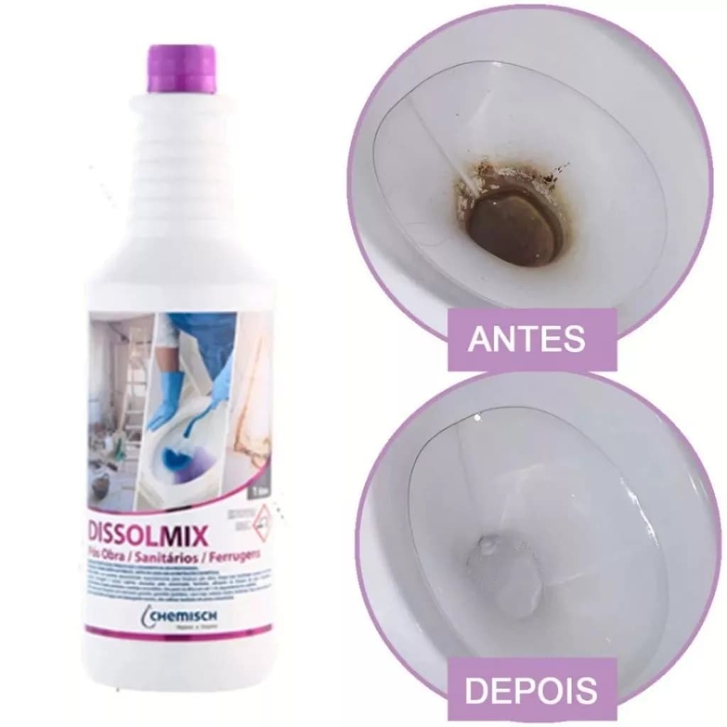 Detergente Dissolmix Tira Manchas De Sanitário Remove Marca D"água 1L Envio Imediato