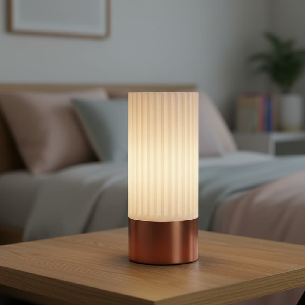 Luminária ou Abajur com difusor moderno - Para Quarto, Escritório ou Canto de Leitura