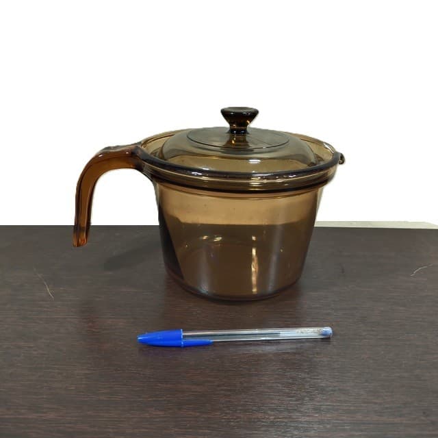 LEITEIRA VIDRO REFRATÁRIO VINTAGE 1,5L RARA 27X18X16CM 1,6K