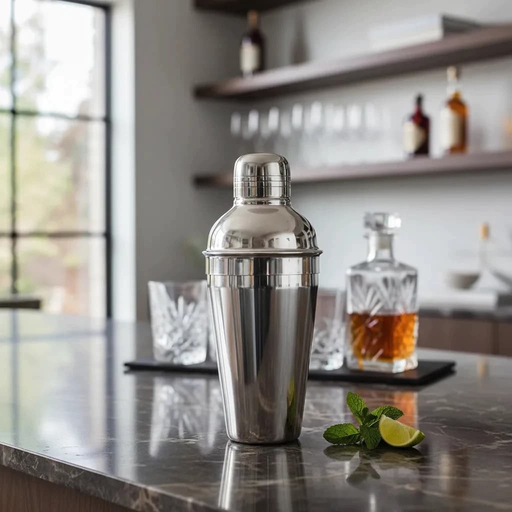 Coqueteleira Cobbler 500ml Aço Inox Moderna Durável Preparo Drinks Profissionais Amadores Fácil Limpeza Uso Prático